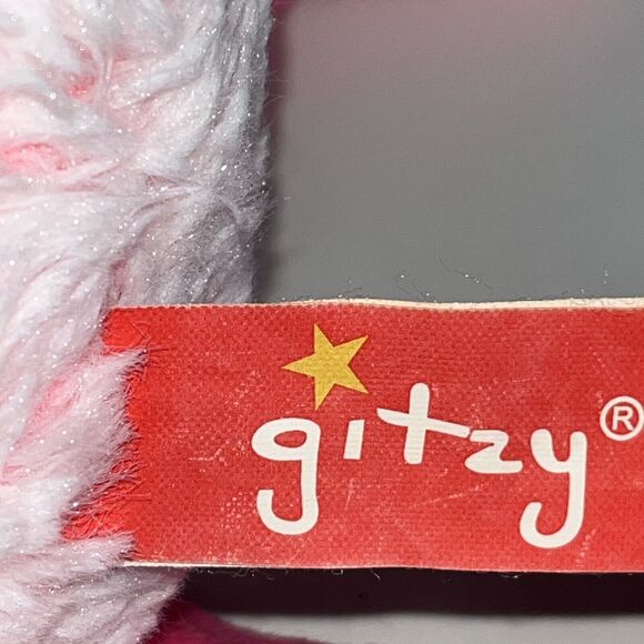 Gitzy Pink Duck Plush Stuffed Animal Baby Toy White Polka Dots Rattle Duckie 13” - Picture 6 of 8